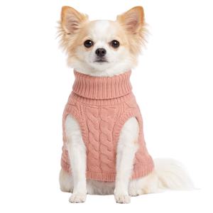 Suéter de punto trenzado para perro, color marrón, cálido para invierno, jersey suave de punto para mascotas, ropa cómoda para perros en clima frío. - Product Image 1
