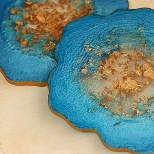 Furniture Protection Resin Cup Holder Bohemian Style Eco-Friendly Handmade Design to Reduce <b>Heat</b> and Water Damage - Product Image 4