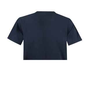 เสื้อยืดลำลองผู้ชายไซส์ใหญ่ ปักโลโก้ได้ตามต้องการ สีน้ำเงินเข้ม 220gsm ผ้าฝ้ายออร์แกนิค 100% ระบายอากาศได้ดี - Product Image 4