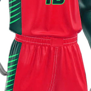 ชุดเสื้อบาสเก็ตบอลทีมออกแบบได้ตามต้องการชุดเสื้อบาสเก็ตบอลคอวีคุณภาพสูงกางเกงทำจากปากีสถานระบายอากาศได้ดี - Product Image 4