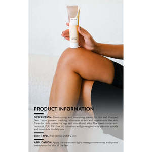 Crème pour les pieds multivitaminée à la cannelle et au ginseng 100 ml masque pour les pieds à base d'urée pour les soins de la peau adoucissant et dissolvant de callosités - Product Image 2