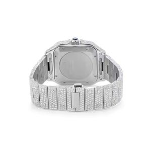 Reloj de pulsera personalizado para hombre estilo Hip Hop Chapado en diamantes con tachuelas Iced Out, Envío Gratis, caja cuadrada redonda, ventana de esfera de cristal - Product Image 5