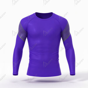 T-shirt de compression personnalisé unisexe à manches longues, haut de sport athlétique, vêtement de sport pour la salle de sport, entraînement, évacuation de l'humidité, respirant, sublimé - Product Image 6