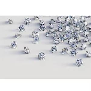 Diamante natural suelto de corte brillante redondo de 1 MM a 5 MM VVS1 Claridad Corte redondo Facetado Diamante suelto blanco certificado - Product Image 1