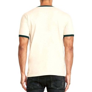 OEM Chemises Ringer 100% Coton T-shirts Couleur Unie Vêtements pour Hommes T-shirts à Manches Courtes à Vendre Logo Personnalisé Conception Été - Product Image 2