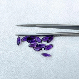 พลอยอเมทิสต์สีม่วงจากแอฟริกาขนาด4x8มม. อัญมณีทรงหลวมที่ผ่านการรับรองการเจียระไนมาอย่างดีที่สุดพร้อมส่ง - Product Image 1