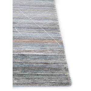 Alfombra Afgana de Lana Gris y Negra Anudada a Mano, Diseño Geométrico Abstracto Rectangular para Sala de Estar, Nueva Técnica Hecha a Mano - Product Image 4