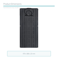 Panneau solaire flexible PET 120W 12V pour camping-car, bateau et charge de batterie