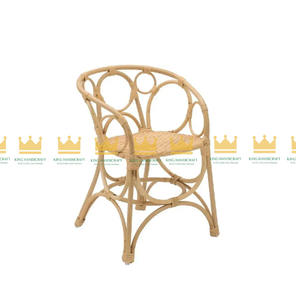 เก้าอี้หวายธรรมชาติสำหรับเด็กใช้ในห้องนั่งเล่นกลางแจ้งเก้าอี้เรียนสำหรับโต๊ะเครื่องแป้งสำหรับเด็ก - Product Image 1