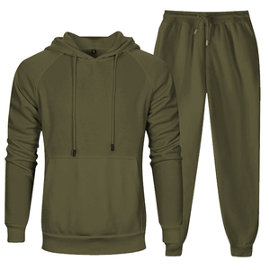 Conjunto Jogger polar con capucha para hombre, chándal con cremallera en color sólido con pantalla DTF DTG y sublimación de impresión digital - Product Image 6