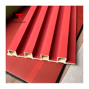 Hotel Interior y decoración exterior 3D Slat Mejor calidad Ventas al por mayor LT Precio de fábrica Alternativa WPC Panel de pared estriado - Product Image 1