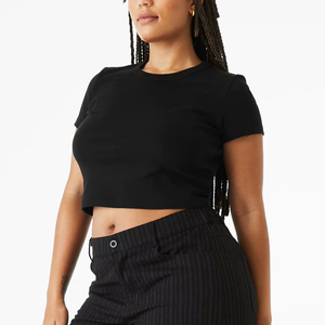 Nouvelle Arrivée 2026 Faible MOQ T-shirt bébé d'été uni en maille tricotée teinte unie 100% Coton Respirant Tendance Vente en gros OEM - Product Image 1