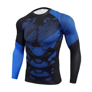 Camiseta de Compresión MMA de Manga Larga con Estampado por Sublimación, 240g, Poliéster/Nailon, para Adultos, con Logotipo Personalizado, Artes Marciales - Product Image 3