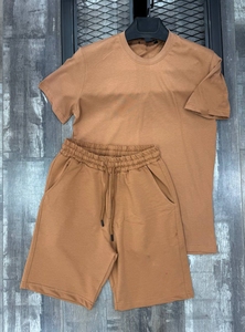 Mens Black T Shirt and Shorts <b>Set</b> Summer Casual Two Piece Outfit Soft Breathable Fabric Elastic Waist Short Sleeve Minimal Stree - Product Image 2