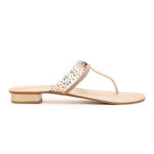 Sandalias de tacón dorado FN0582 Chappal elegante y elegante - Product Image 3