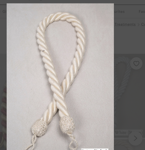 Embrasse de rideau Retenues de rideau vertes... Attache de rideau Retenues industrielles-Corde de jute torsadée - Product Image 1