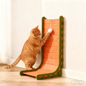 Tiragraffi per Gatti a Forma di L in Feltro Ecologico, Resistente all'Abrasione, Letto per Gatti - Product Image 2