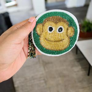 Pochette à monnaie à broderie perlée artisanale avec fermeture à glissière Commande en gros accepter personnalisations Pochette à monnaie à broderie perlée - Product Image 5