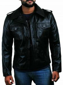Chaqueta de Motociclista de Cuero Vacuno Genuino Premium para Hombre, Chaqueta Negra Vintage, Chaqueta de Motociclista Ajustada para Hombre - Product Image 6