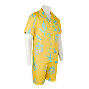 Ensemble t-shirt et short pour hommes à la mode et à prix de gros ensemble d'été à manches courtes hauts respirant décontracté été ensembles imprimés - Product Image 1