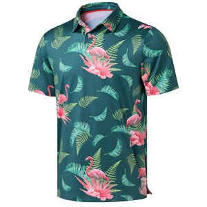 Polos de golf de sublimación de diseño OEM de alta calidad, 100% poliéster, manga corta de secado rápido, MOQ bajo, nueva impresión - Product Image 1