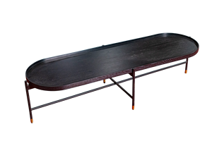 Table basse moderne minimaliste en chêne noir mobile pour meubles de salon à domicile - Product Image 2