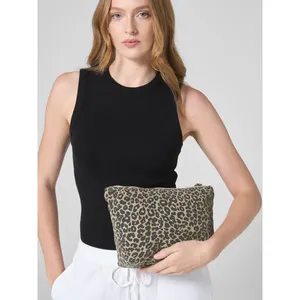 Sustainable Leopard Print Canvas <b>Toiletry</b> Bag with Key Features - Product Image 1