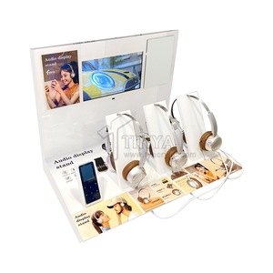 Espositore personalizzato per cuffie in acrilico per negozio al dettaglio espositore per cuffie con marchio di fabbrica - Product Image 2