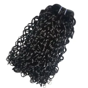 Most Famous Factory Produces Beauty Products For Women 2023 Double Drawn Pixie Curly Weft Hair 100% Raww Human Hair For Women