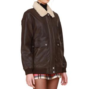 <b>Men's</b> Custom Wool <b>Jacket</b> Unique Fashion Stand Letterman Embroidered <b>Sherpa</b> Fur <b>Jacket</b> For <b>Men</b> - Product Image 4