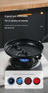 <span class=keywords><strong>DS118</strong></span> Venta al por mayor hogar en forma de corazón agujero circular a rayas sartén de fondo plano nuevo tipo de sartén - Product Image 6