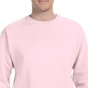 Sudadera de cuello redondo de algodón 100% rosa claro para hombre patrón sólido liso teñido personalizable en blanco temporada de invierno venta al por mayor - Product Image 6