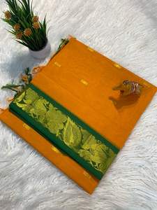 ส่าหรีผ้าไหมคอตตอนเนื้อนุ่มแบบดั้งเดิมสวยล่าสุดเสื้อสตรีมีสไตล์สุดพิเศษเสื้อผ้าเจ้าสาวสำหรับงานเลี้ยงแฟนซีปาร์ตี้งานแต่งงาน - Product Image 6