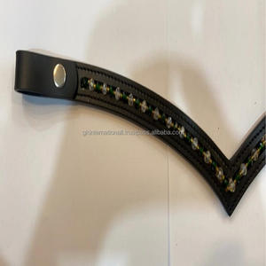 Cuentas de cristal y perlas de diseño, cadena ostentosa hecha a mano, canal vacío en forma de v, correa de cuero para cejas de caballo, novedad de 2023 - Product Image 6