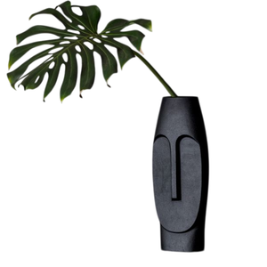 Florero de metal negro Diseño floral decorativo para decoración de mesa de oficina en casa y fiesta de boda - Product Image 4