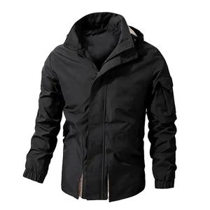 Chaqueta cortavientos con capucha y cremallera vintage de nailon fino empacable en blanco personalizado al por mayor 2026 para hombre chaqueta transpirable 2026 - Product Image 2