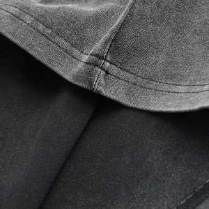 Nueva camiseta de lavado ácido personalizada de moda para hombres, camiseta de lavado ácido de verano de algodón 100% liso de gran tamaño para hombres - Product Image 4