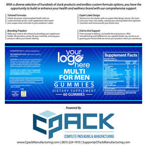 USA Made High Quality Men's <b>Multivitamin</b> <b>Gummy</b> Candy Dietary Supplement Private Label Bulk for <b>Adults</b> Not for Pregnant Women - Product Image 4