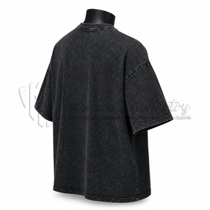 Camiseta Gráfica de Algodón Grueso Personalizada, Lavado Ácido, Estilo Urbano Oversize, Marca Privada - Product Image 4