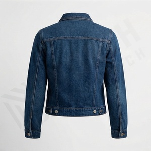 Veste en jean décontractée personnalisée pour hommes, grandes tailles, 100% coton, option logo sur le devant, respirante, veste d'hiver - Product Image 2