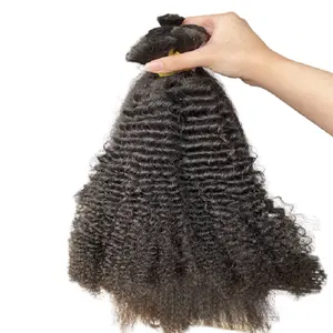 Amazon best selling profunda extensão do cabelo humano encaracolado granel para trança para accessorize vietnamita cabelo cru único doador