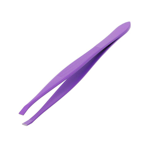 Pinzas para cejas con punta inclinada personalizadas Pinzas para depilación con revestimiento de color personalizado para belleza - Product Image 3