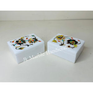 Best Price Handcrafted White Marble Inlay Jewelry <b>Box</b> Rectangle Shape Multi-Purpose Use Unique Present <b>for</b> <b>Her</b> on <b>Birthdays</b> - Product Image 1