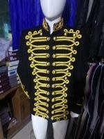 Nouvelle tunique de style uniforme de hussard napoléonien, pelisse Jimmy Hendrix brodée, vestes pour hommes
