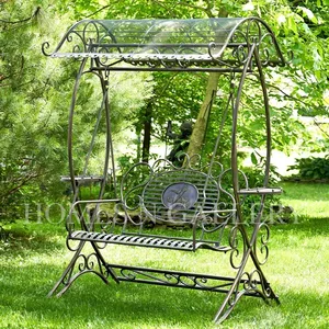 New Creative High Quality Metal Wrought Iron Amazing Finishing Outdoor Garden Seater Bench Swing At Low Price From India