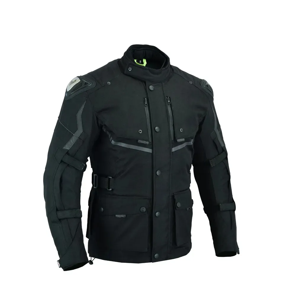 Giacca protettiva da motociclista taglie forti su misura all'ingrosso per giacche da motociclista in tessuto Cordura per tutte le stagioni