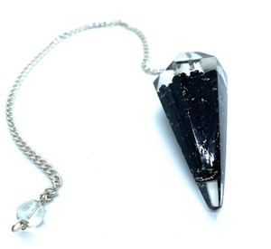 Pendule en cristal de tourmaline noire orgone fait main de haute qualité, énergie métaphysique, guérison, protection contre les ondes électromagnétiques, cadeau pour - Product Image 1