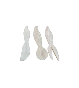 Top <b>Sale</b> Mother of Pearl <b>Seashell</b> Craft Spoon with Fish-shaped Handle <b>for</b> Food tools Tableware Kitchenware Party - Product Image 1