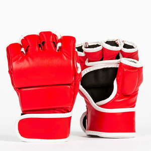 New Design Premium Cowhide Leather MMA Gloves Custom Logo Color Breathable Hook Loop Closure Qaswa Sports QS-MMA-27 UV - Product Image 2
