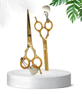 Set de Peluquería 3Pro Chapado en Oro, Suministros para Salón de Belleza, para Diestros, 28 Dientes, Cuchillas Rectas de Acero Inoxidable, Tijeras Afiladas - Product Image 6